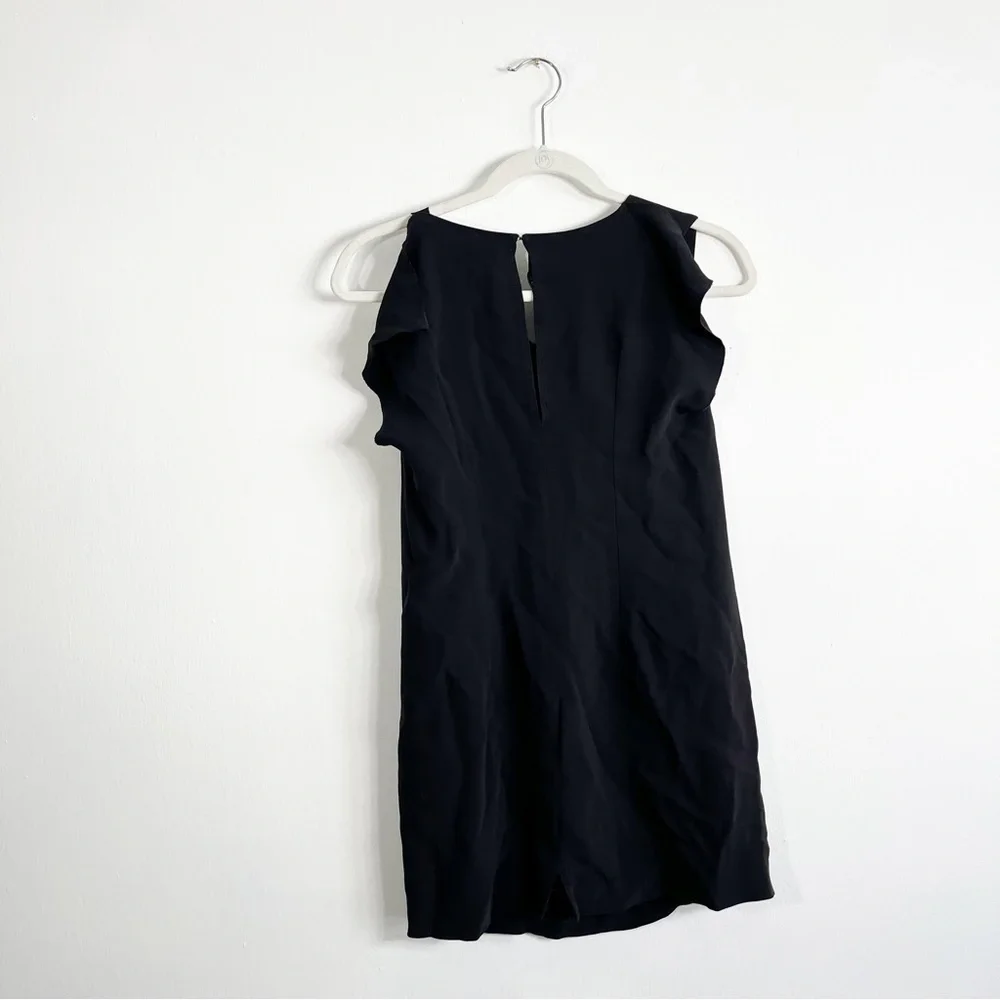Ronald Mouret Cowl Neck Mini Dress Black Size 8 - Picture 3 of 5